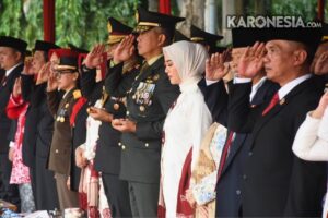 Pangdam Diponegoro mengikuti upacara HUT RI ke-81 di Semarang