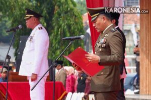 Kasdim 0507/Bekasi bacakan Teks Pembukaan UUD 1945 di Upacara HUT RI ke-81