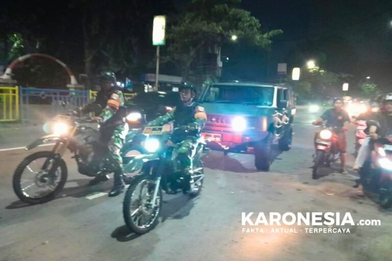 Babinsa Koramil Ciledug dan Serut patroli malam bersama Komduk di Tangerang