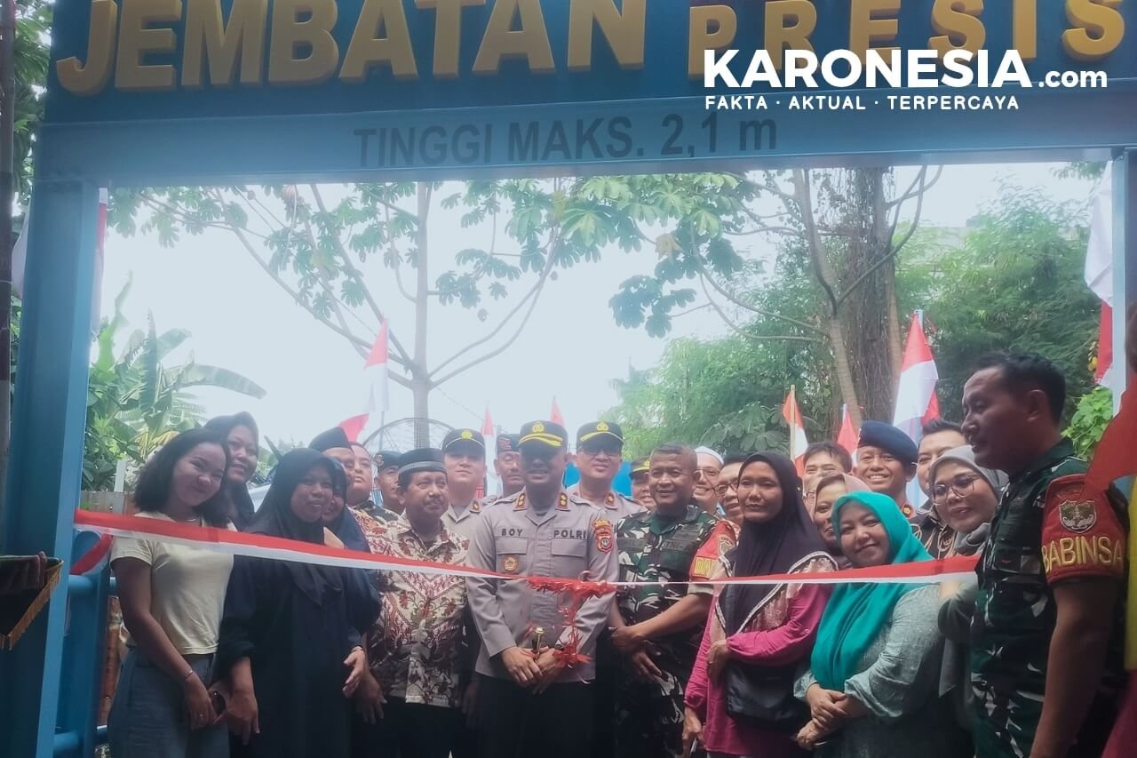 Peresmian Jembatan Merah Putih Presisi di Ciputat oleh Kapolres Tangerang Selatan