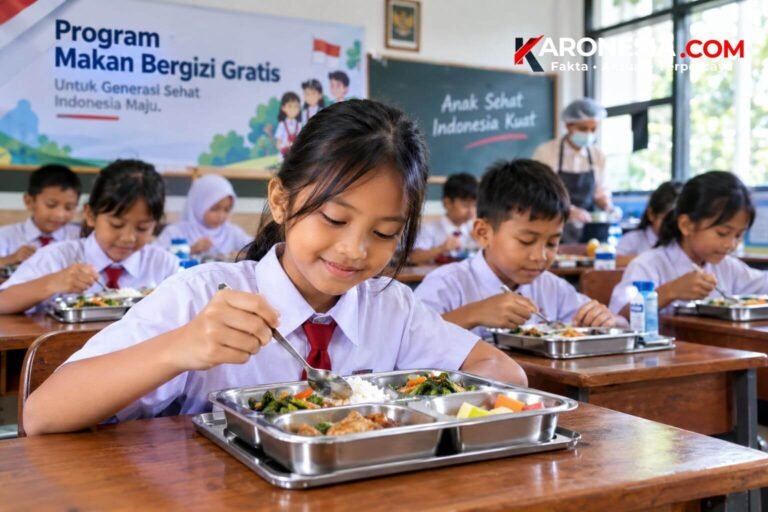 Siswa SD menyantap menu Program Makan Bergizi Gratis di ruang kelas