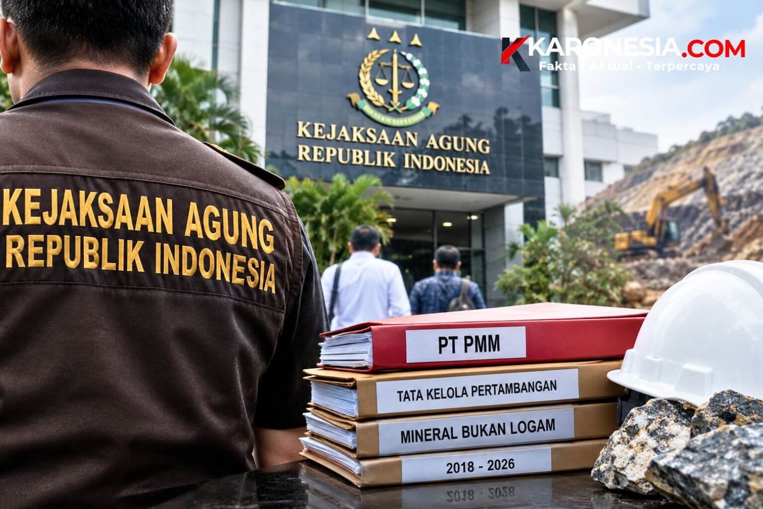 Ilustrasi, Petugas Kejaksaan Agung memeriksa berkas perkara dugaan korupsi tata kelola pertambangan PT PMM.