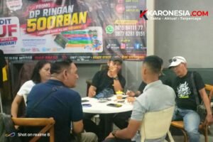 Suasana temu muka Staf Penerangan Batalyon Arhanud 10/ABC Letnan Lintang bersama awak media