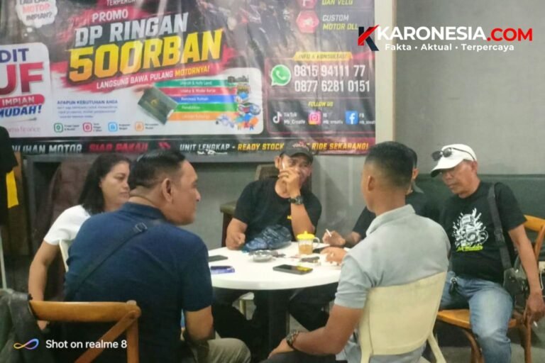 Suasana temu muka Staf Penerangan Batalyon Arhanud 10/ABC Letnan Lintang bersama awak media