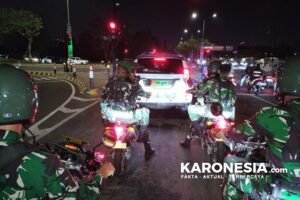 Personel Kodim 0510/Tigaraksa patroli malam di kawasan BSD
