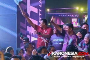 Kasdim Tigaraksa Mayor Inf Windra Sanur menghadiri Gemilang Korpri Night Run HUT Kabupaten Tangerang ke-394 di Serpong.