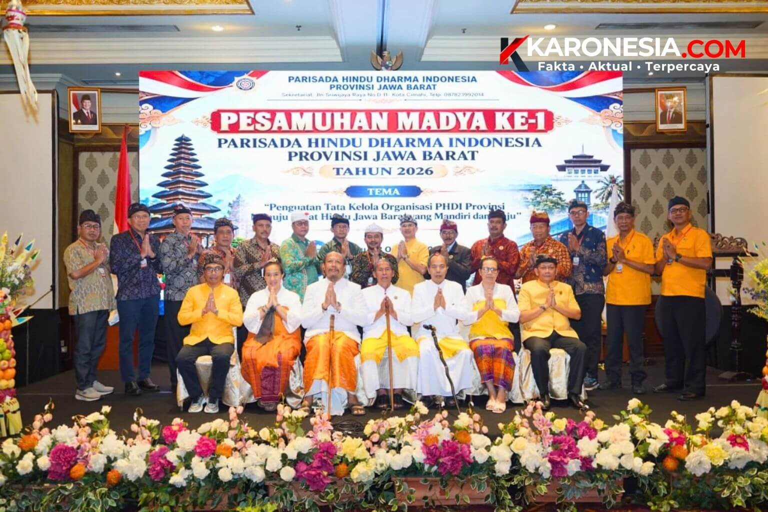 Suasana pembukaan Pesamuhan Madya Ke-1 PHDI Jawa Barat Tahun 2026 di Bandung